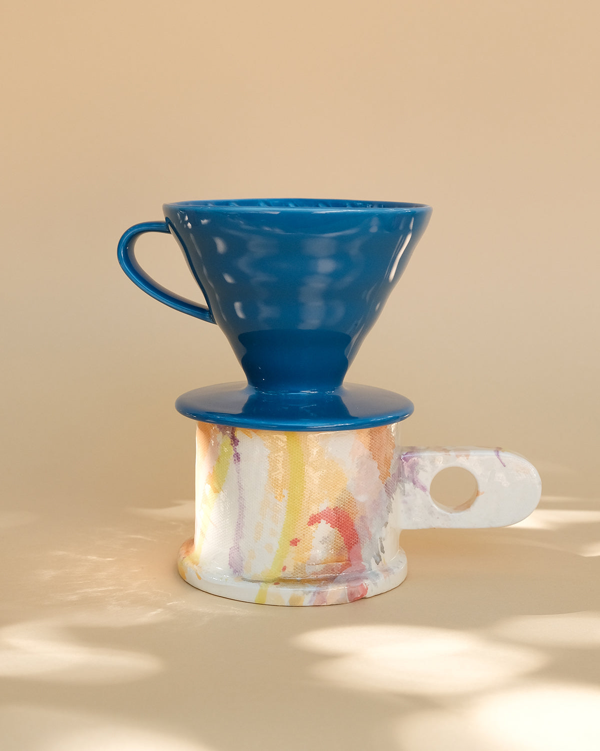 Blue Ceramic V60 02 Dripper in Light Blue