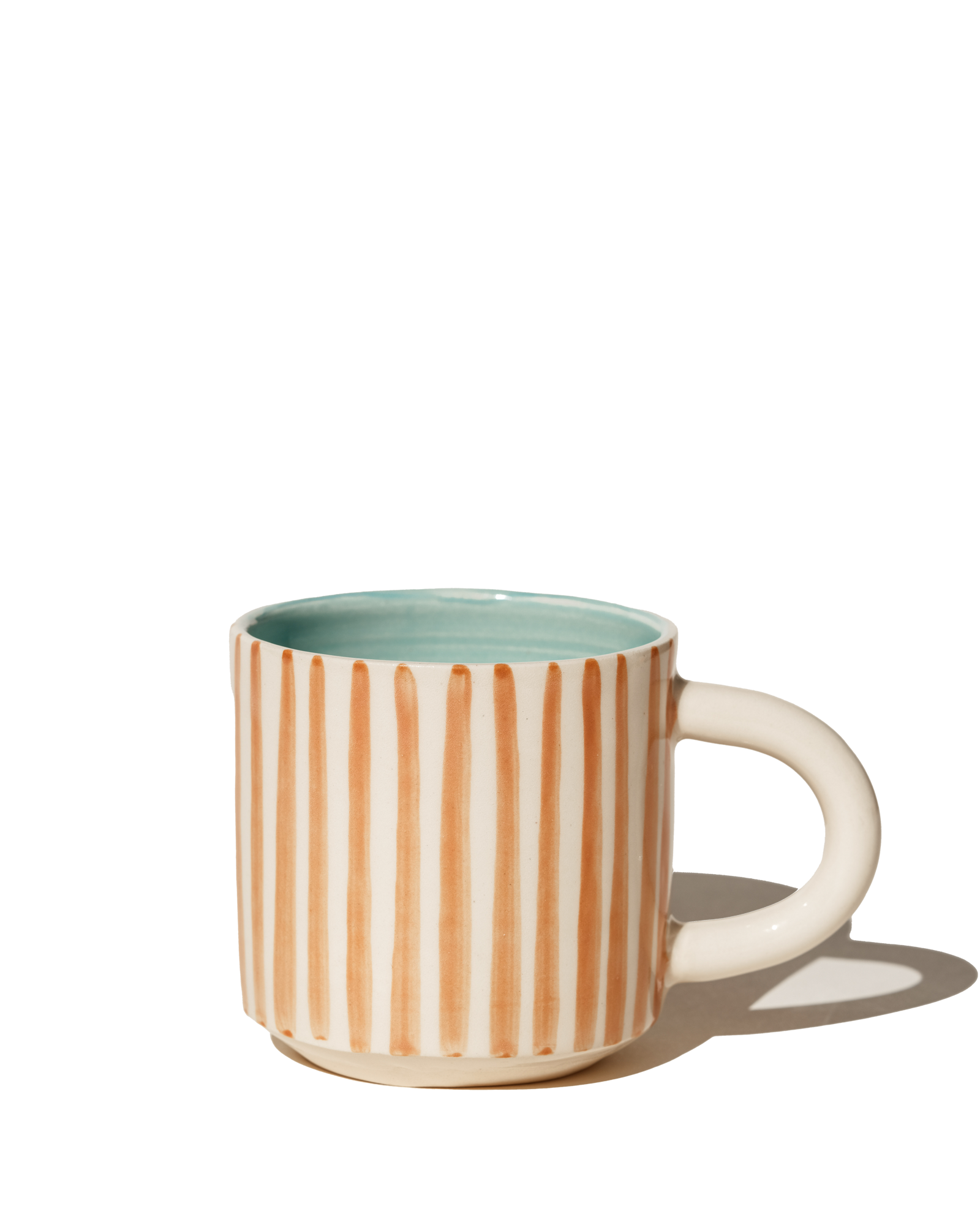 Tan Striped Mug by Pala Ceramics