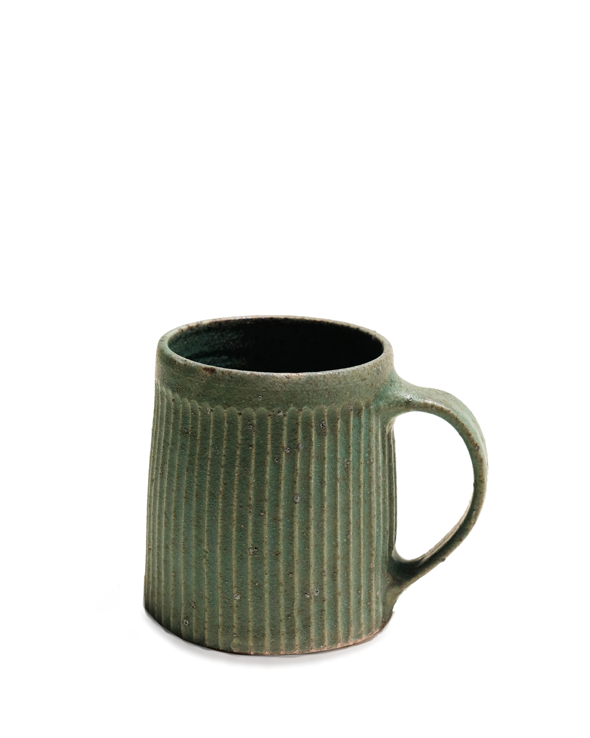Zoe Dering Green Ribbed Mug