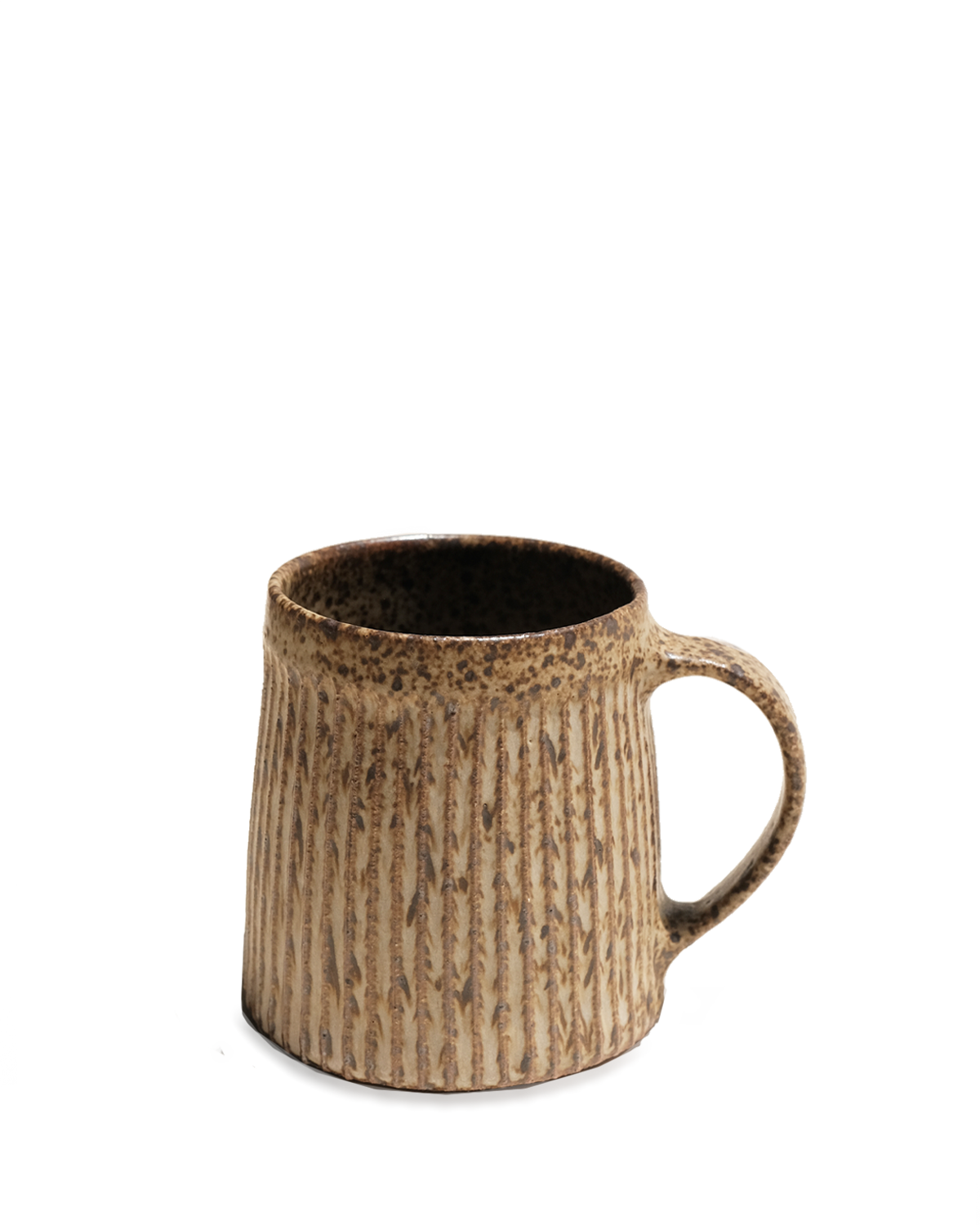 Zoe Dering Brown Ribbed Mug