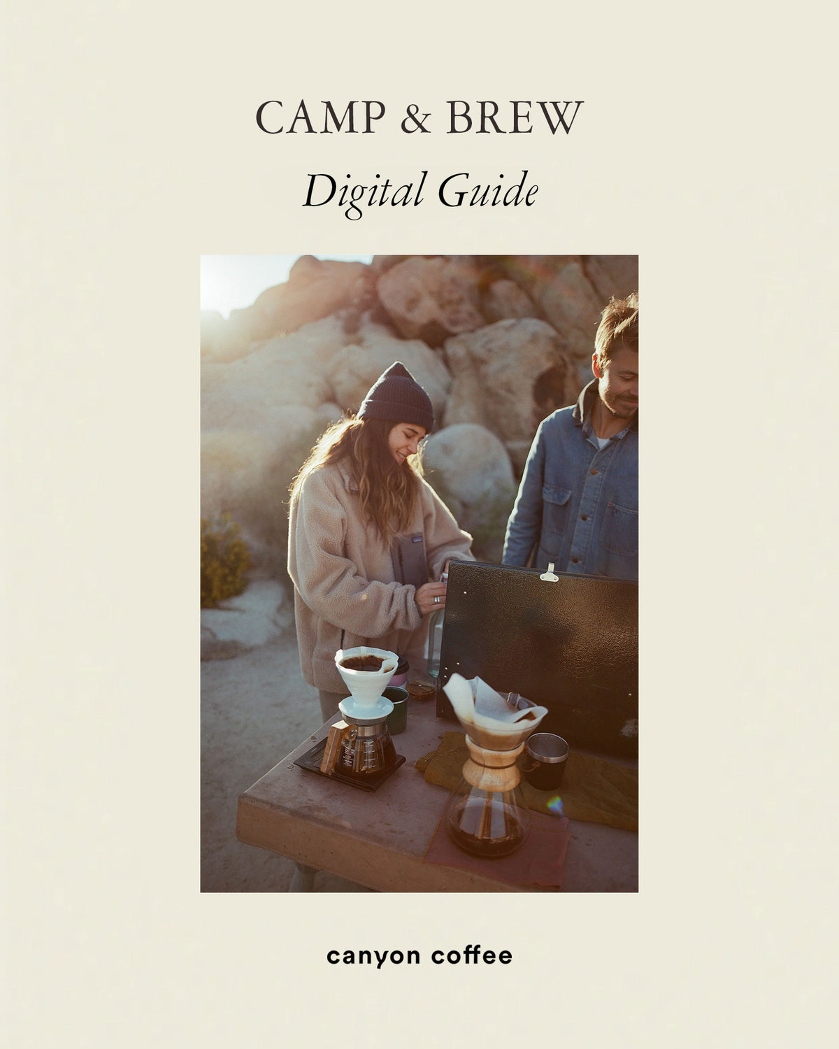 Process of making camping coffee outdoor Stock Photo by bondarillia