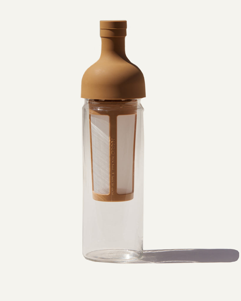 A bottle for brewing cold brew coffee by Hario