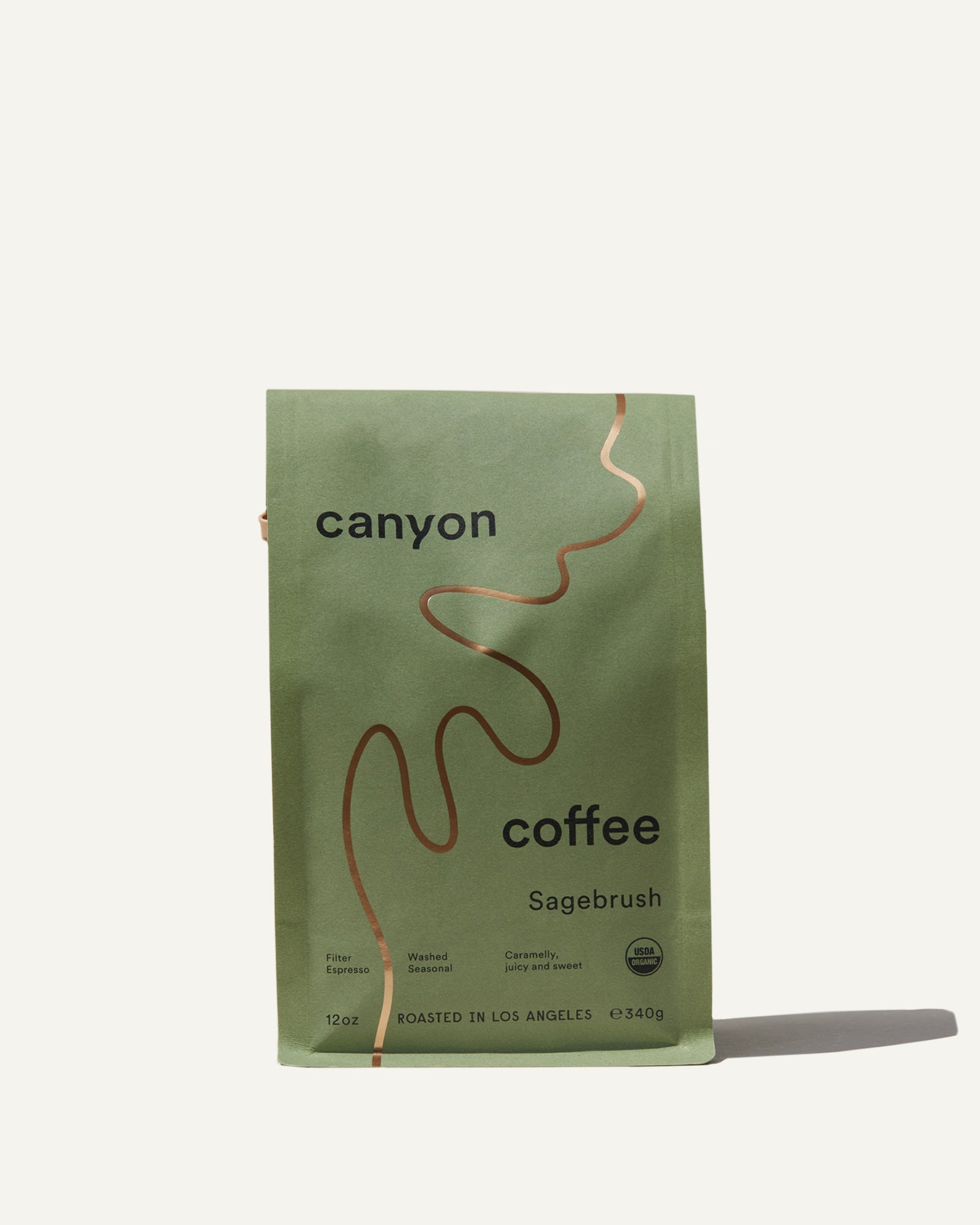 green bag of sagebrush canyon coffee